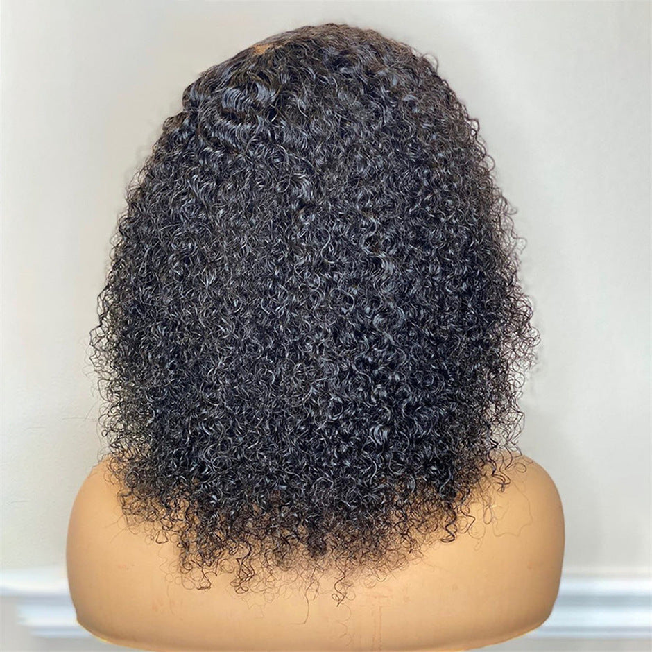 Kinky Curly Short Bob - Human Hair Lace Front Wig