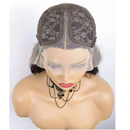 Kinky Curly Short Bob - Human Hair Lace Front Wig